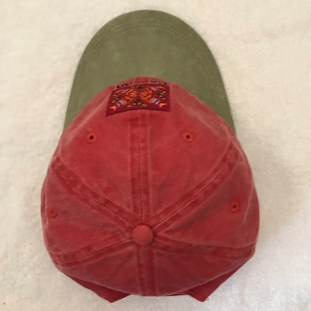 JS International for Cancun Adjustable Pink & Tan Cotton Travel Beach Ball Cap